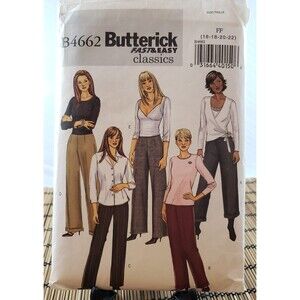 Misses/Misses Petite Fast & Easy Pants Sewing Pattern Butterick B4662, Plus Size